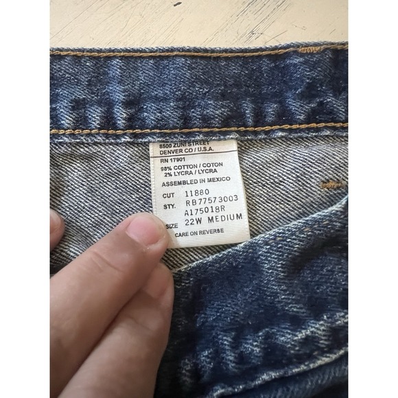 Vintage Rocky Mountain Jeans Rockies Women 22W Mom Denim High Rise USA Made - Picture 5 of 6